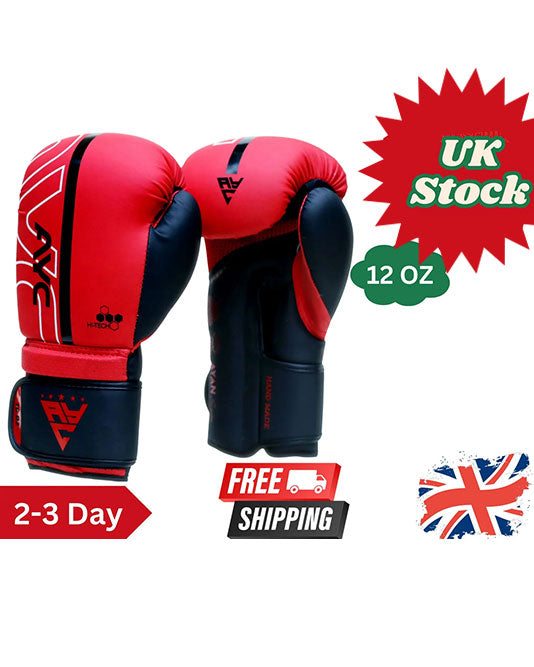 Dynamic Red-Black Boxing Gloves
