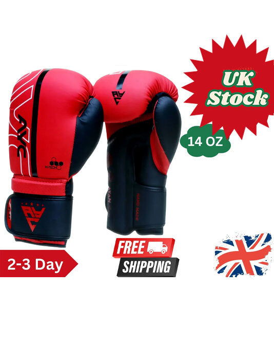 Dynamic Red-Black Boxing Gloves
